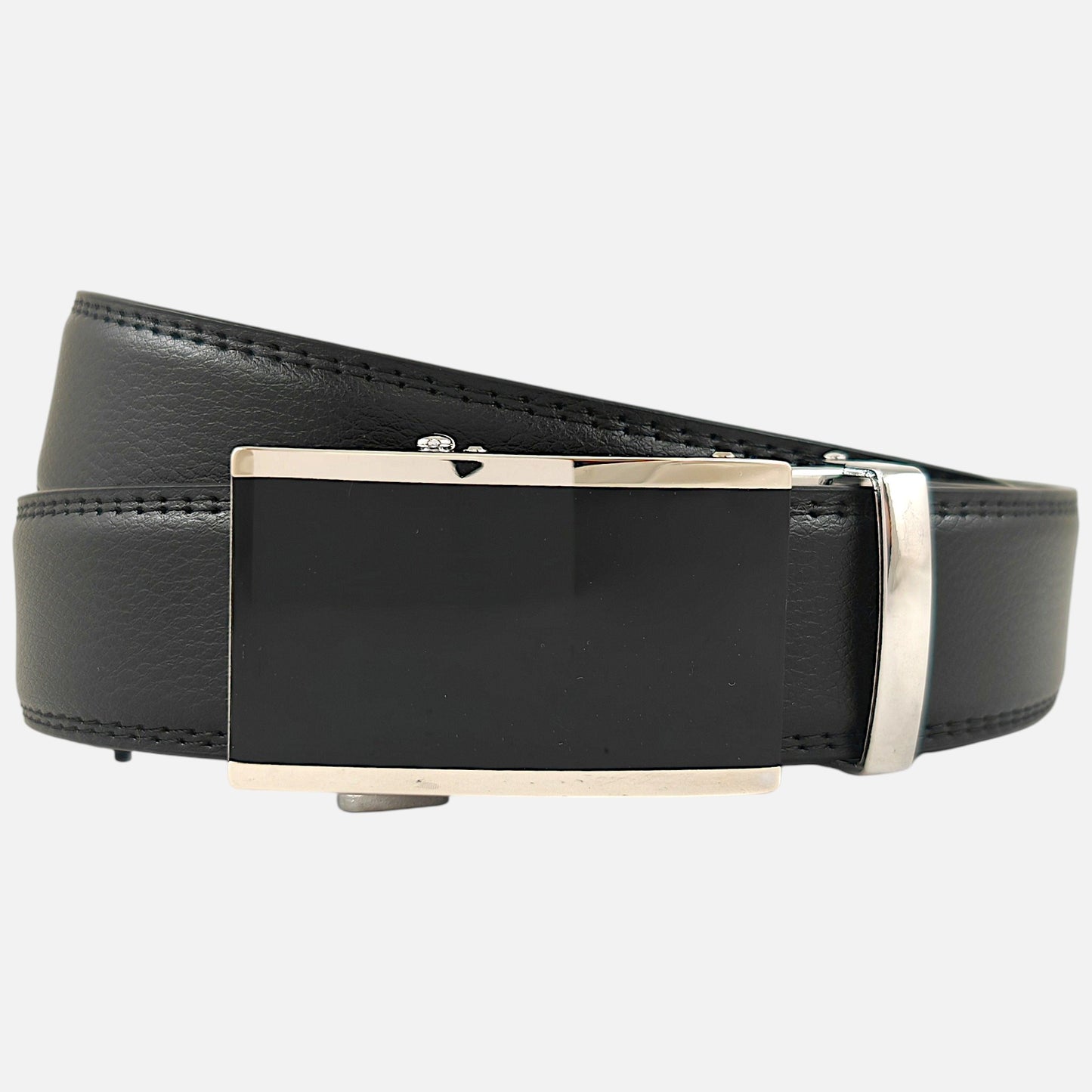 Смарт колан BELTBOX® – Без дупки, естествена кожа (Черен, 3.5 см)