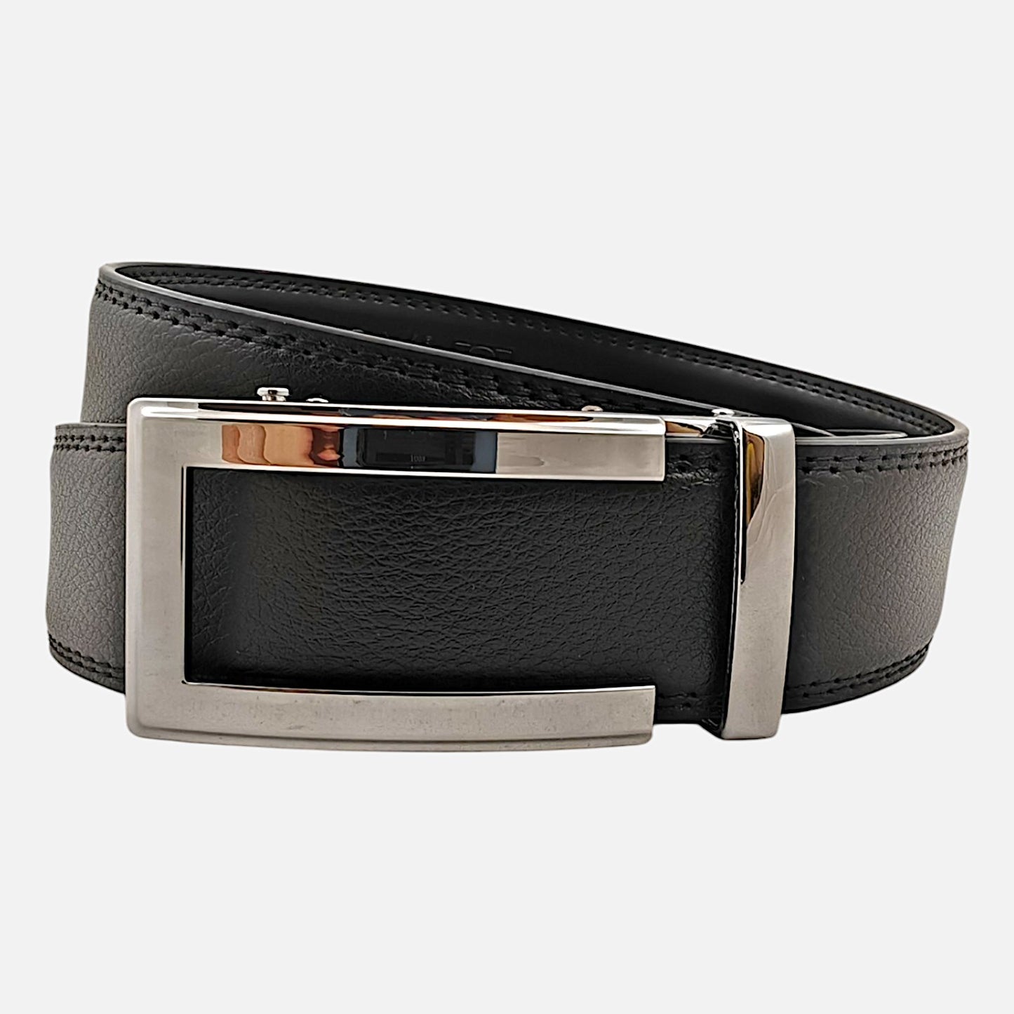 Смарт колан BELTBOX® – Без дупки, естествена кожа (Черен, 3.5 см)