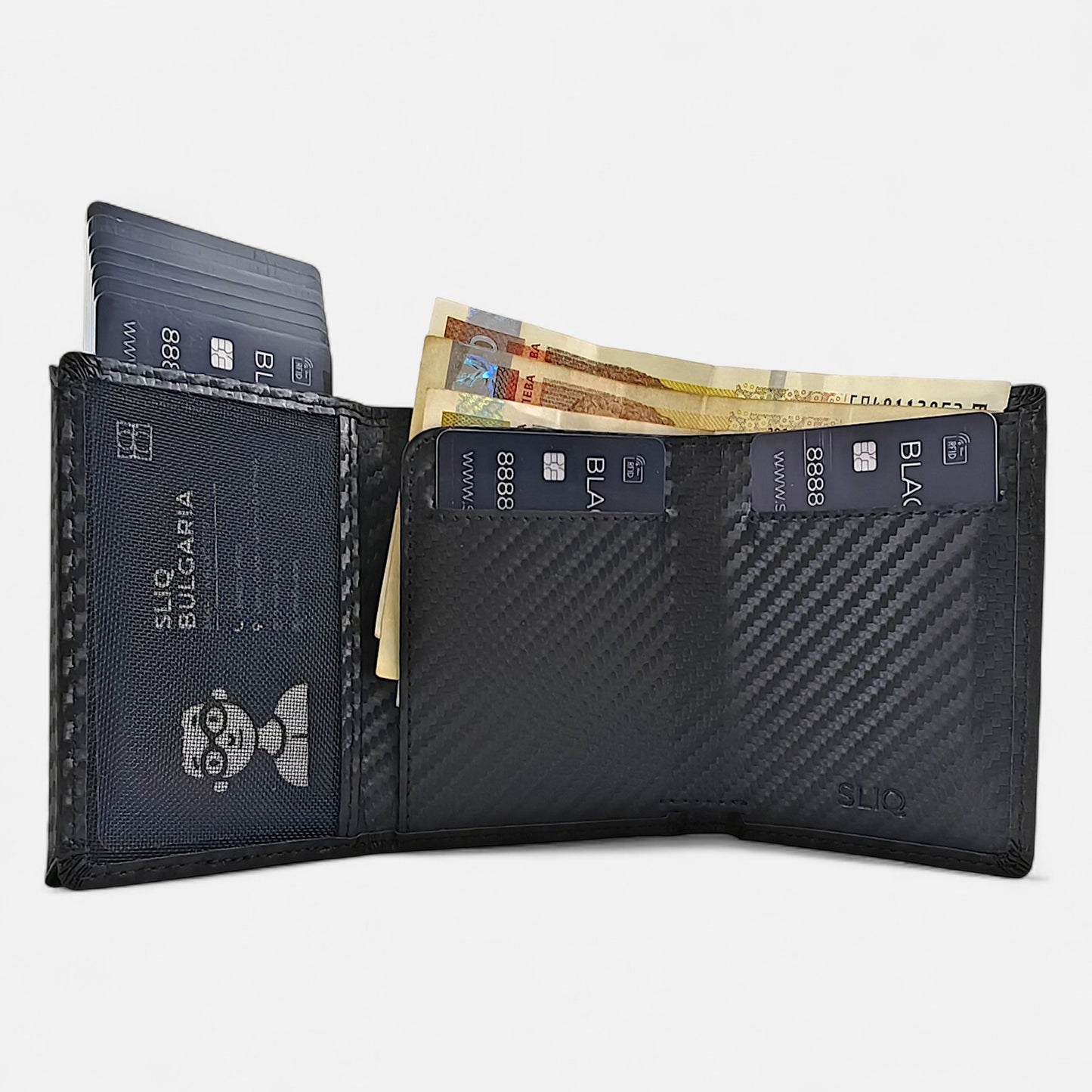SLIQ carbon | Смарт портфейл с RFID защита