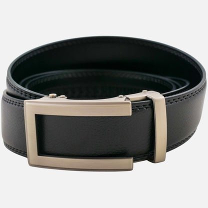 Смарт колан BELTBOX® – Без дупки, естествена кожа (Черен, 3.5 см)