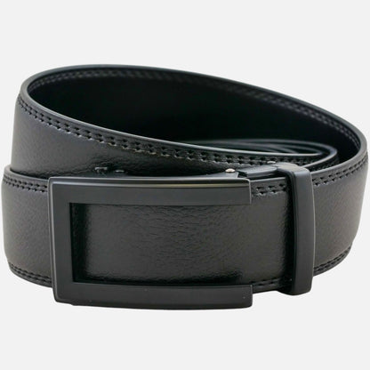 Смарт колан BELTBOX® – Без дупки, естествена кожа (Черен, 3.5 см)
