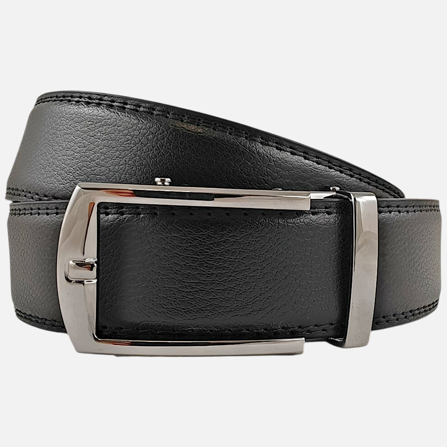 Смарт колан BELTBOX® – Без дупки, естествена кожа (Черен, 3.5 см)