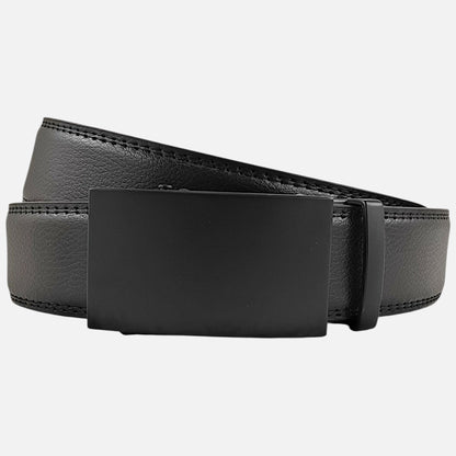 Смарт колан BELTBOX® – Без дупки, естествена кожа (Черен, 3.5 см)