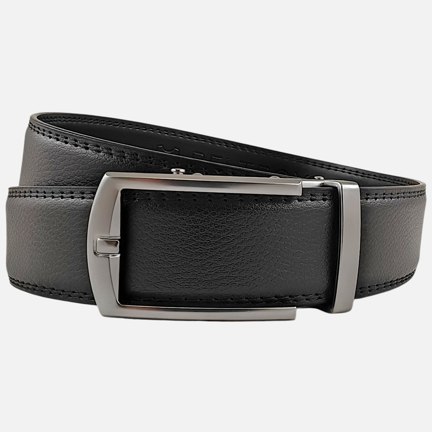 Смарт колан BELTBOX® – Без дупки, естествена кожа (Черен, 3.5 см)