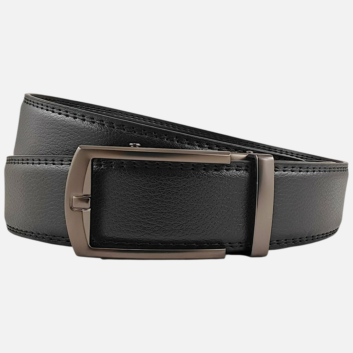 Смарт колан BELTBOX® – Без дупки, естествена кожа (Черен, 3.5 см)