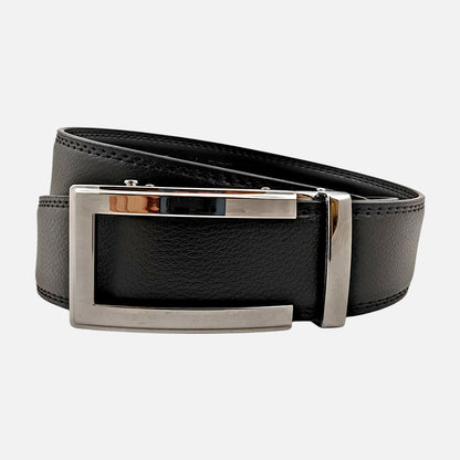 Смарт колан BELTBOX® – Без дупки, естествена кожа (Черен, 3.5 см)