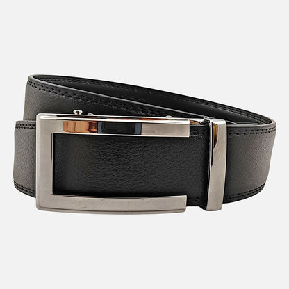 Смарт колан BELTBOX® – Без дупки, естествена кожа (Черен, 3.5 см)