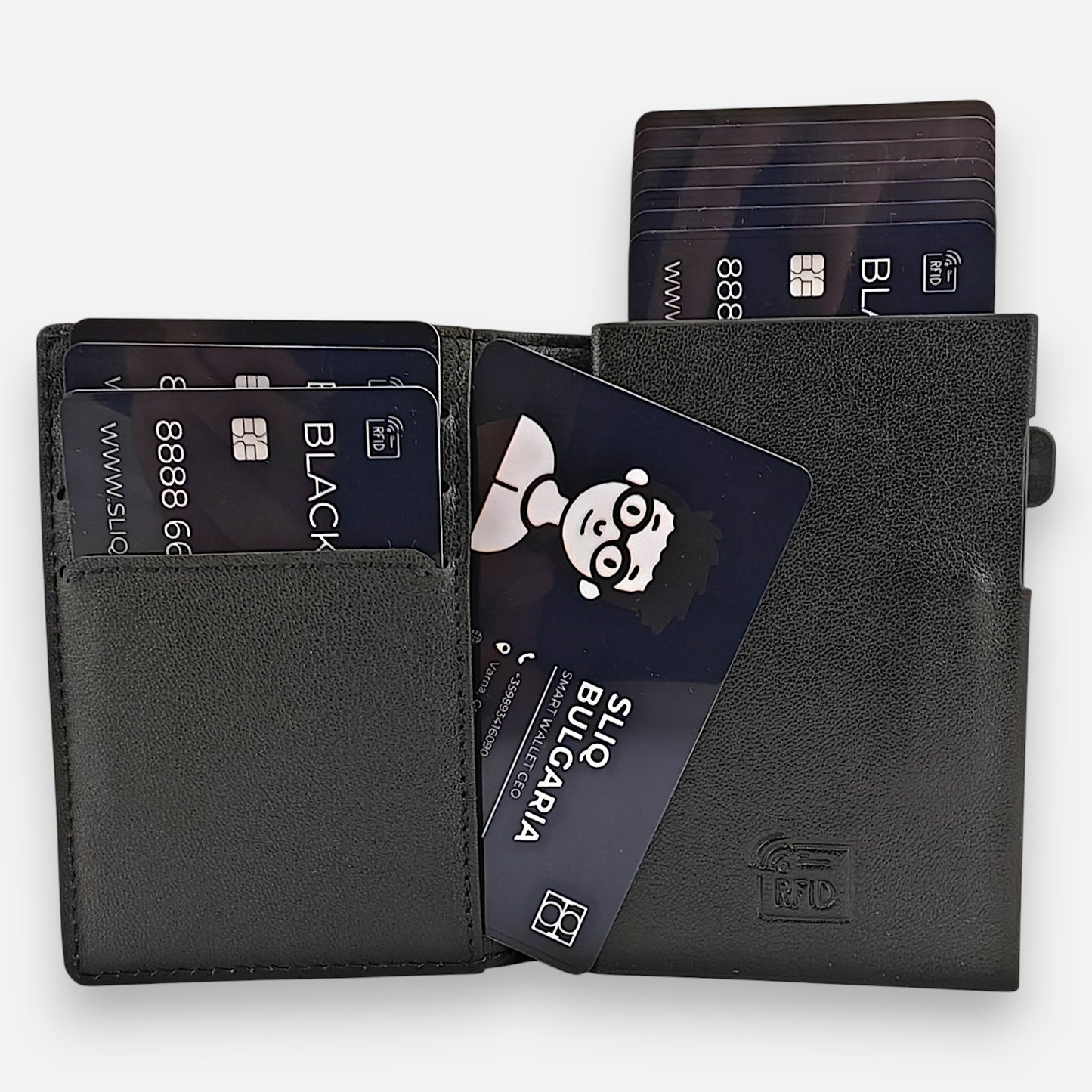 SLIQ Slim | Смарт портфейл с RFID защита (без монетник)